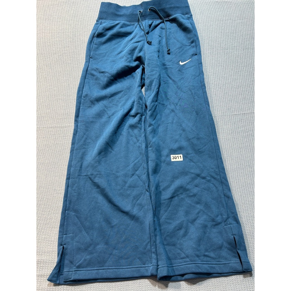 Nike Phoenix Fleece Wide Leg Sweatpants Womens Sz M Blue